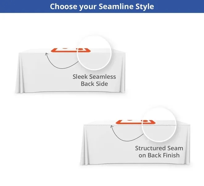 Premium Full Color Table Covers & Throws - 3 sided 6' x 2.5' 1