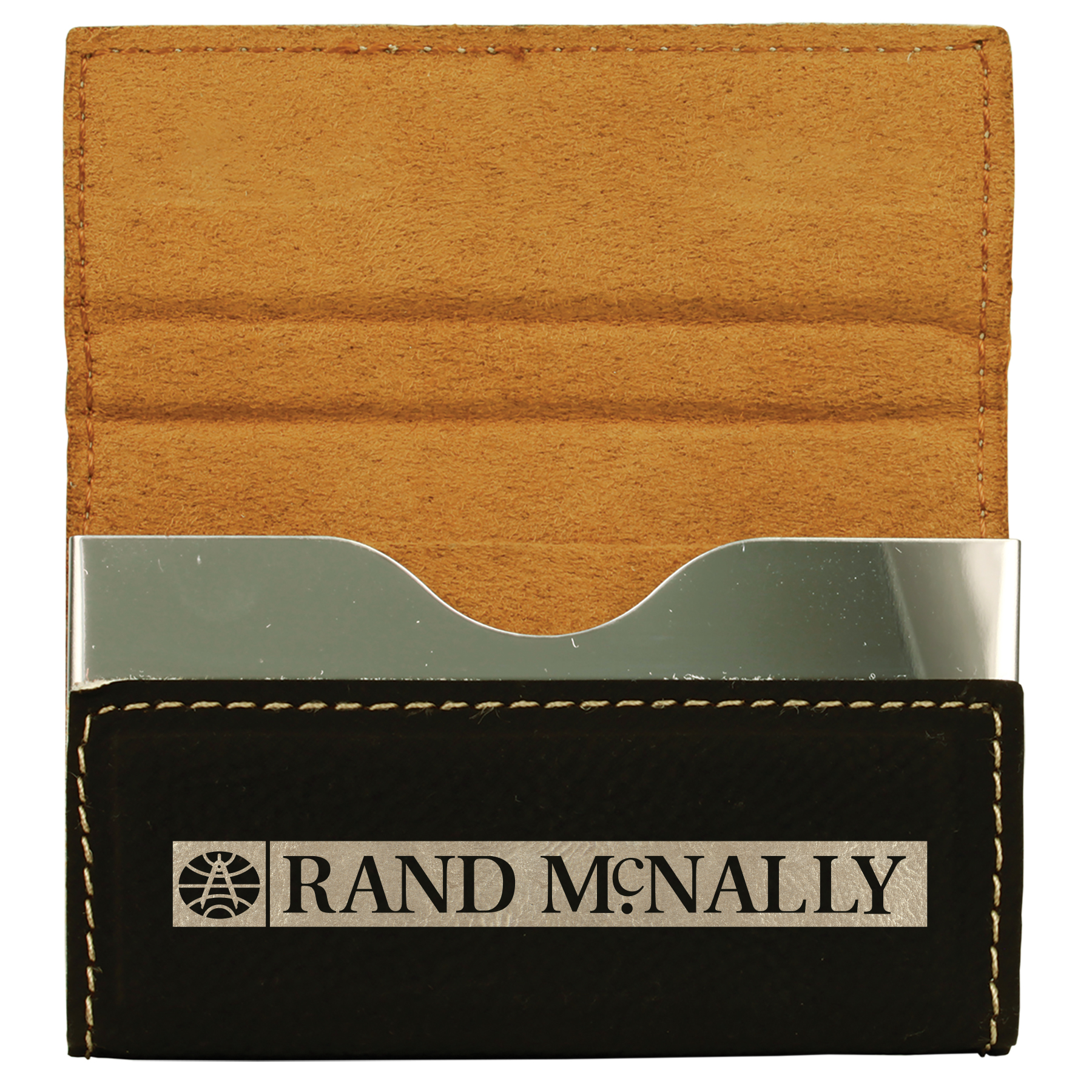 Laser Engraved Leatherette Business Card Hard Case Holder (3.75"x2.75") 8