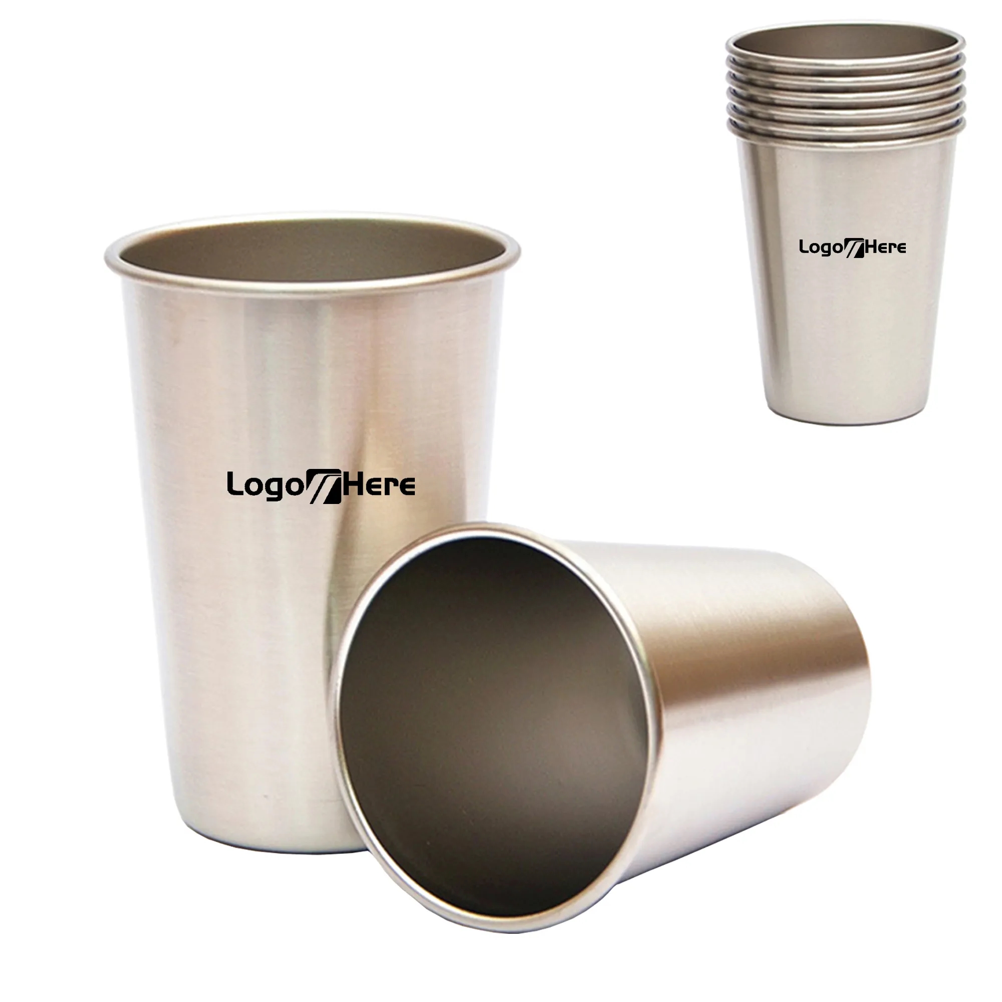 16 Oz Single Wall Stainless Steel Pint Cup