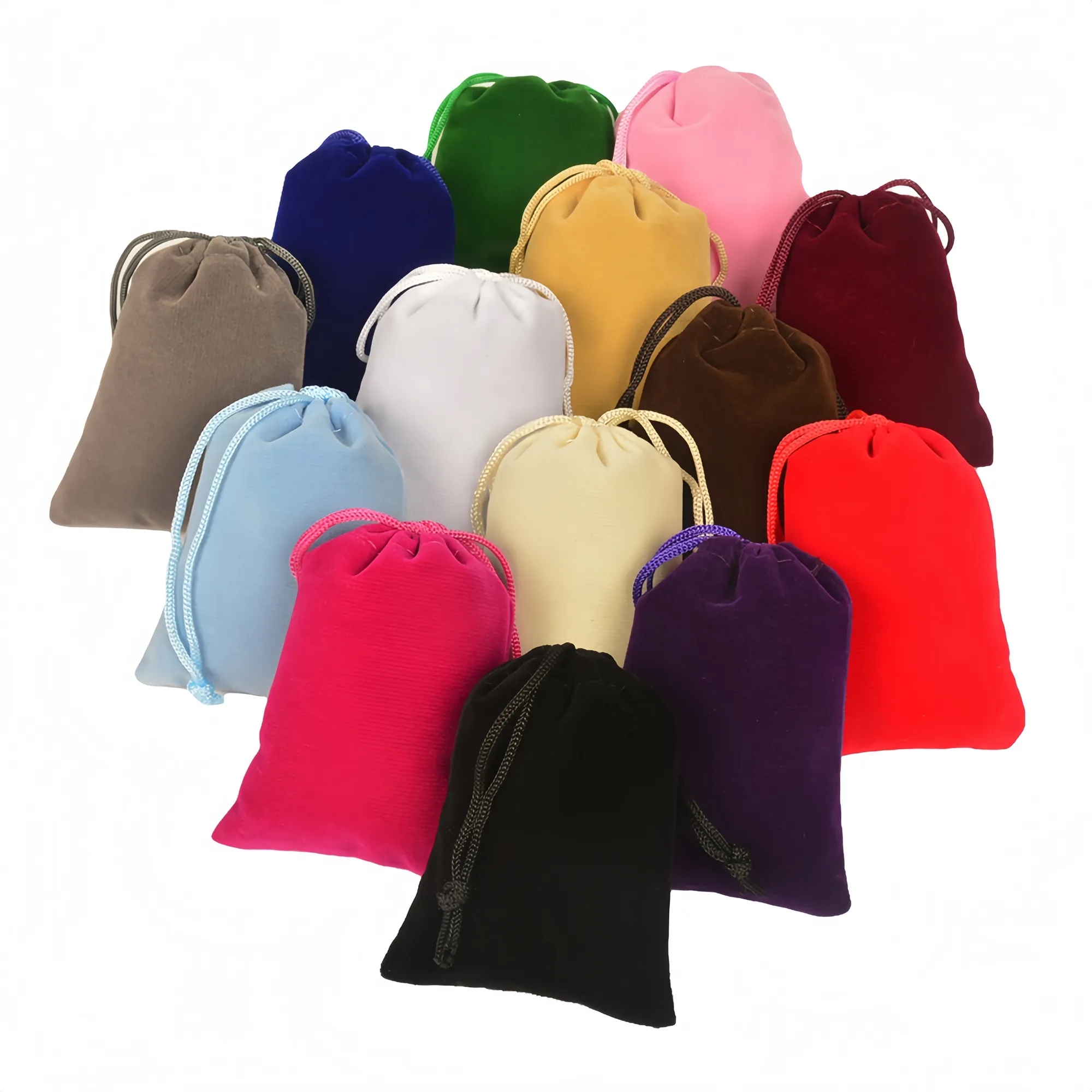 Full Color Soft Velvet Drawstring Bags 3