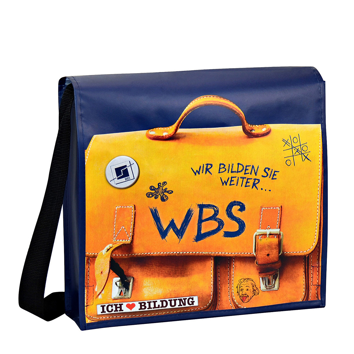 Custom 120g Laminated Non-Woven Messenger Bag 14"x13"x4" 2