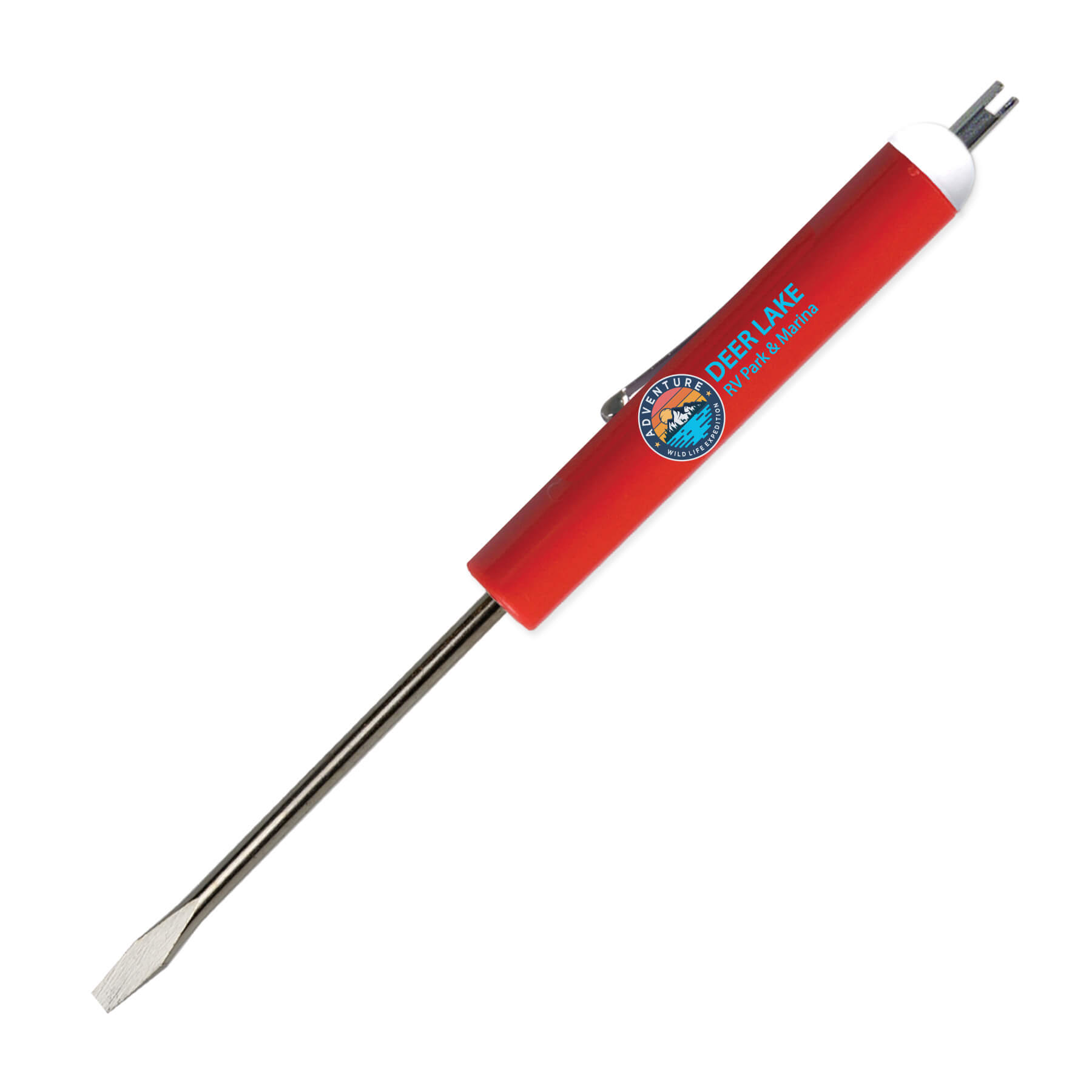 Pocket Screwdriver 1/8" Flat Blade + Valve Stem Top 41