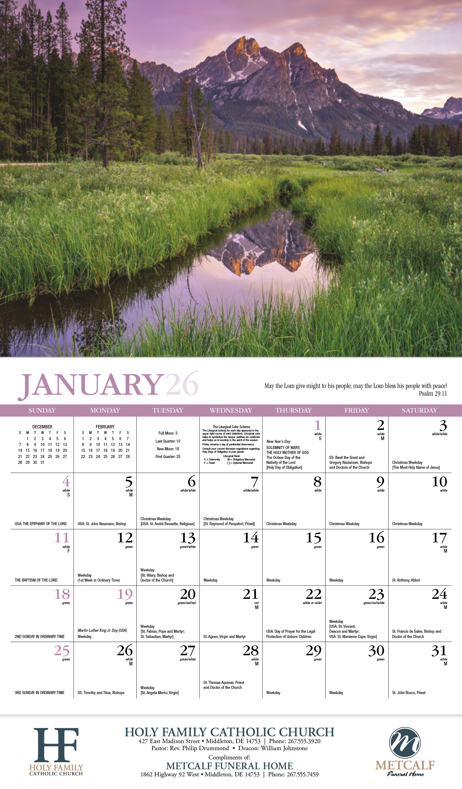 HotLine® Products Catholic Reflections Appointment Calendar - Stapled 29