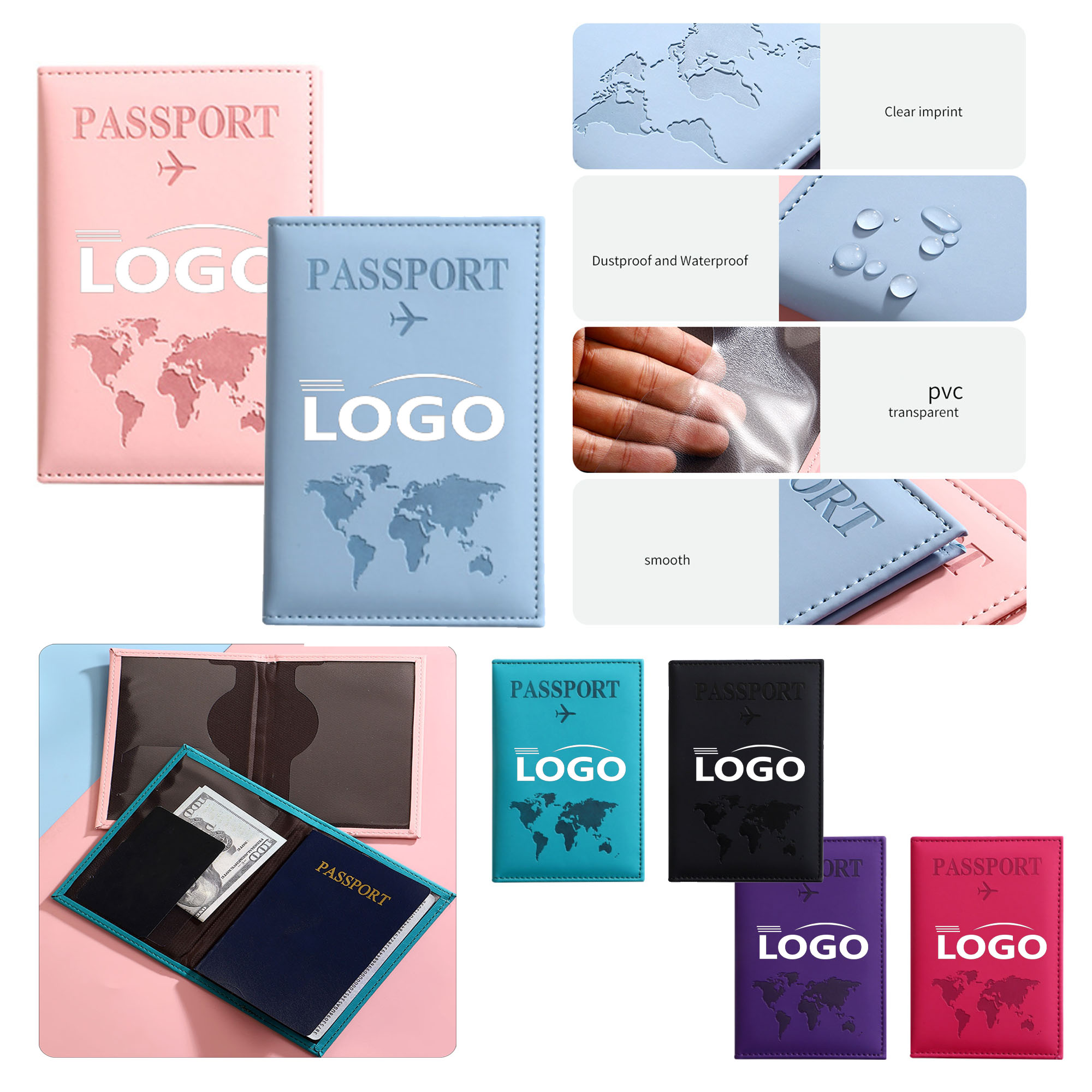 MOQ100 PU Passport Cover 3
