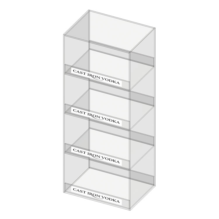 Acrylic Beverage Display 4 Levels