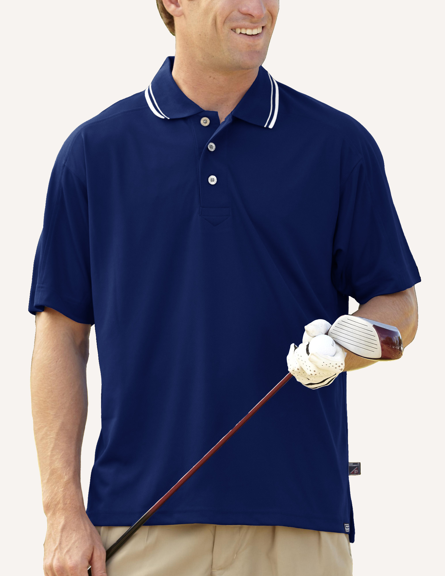 Men's Pacifica Birds Eye Solid Polo Shirt 6