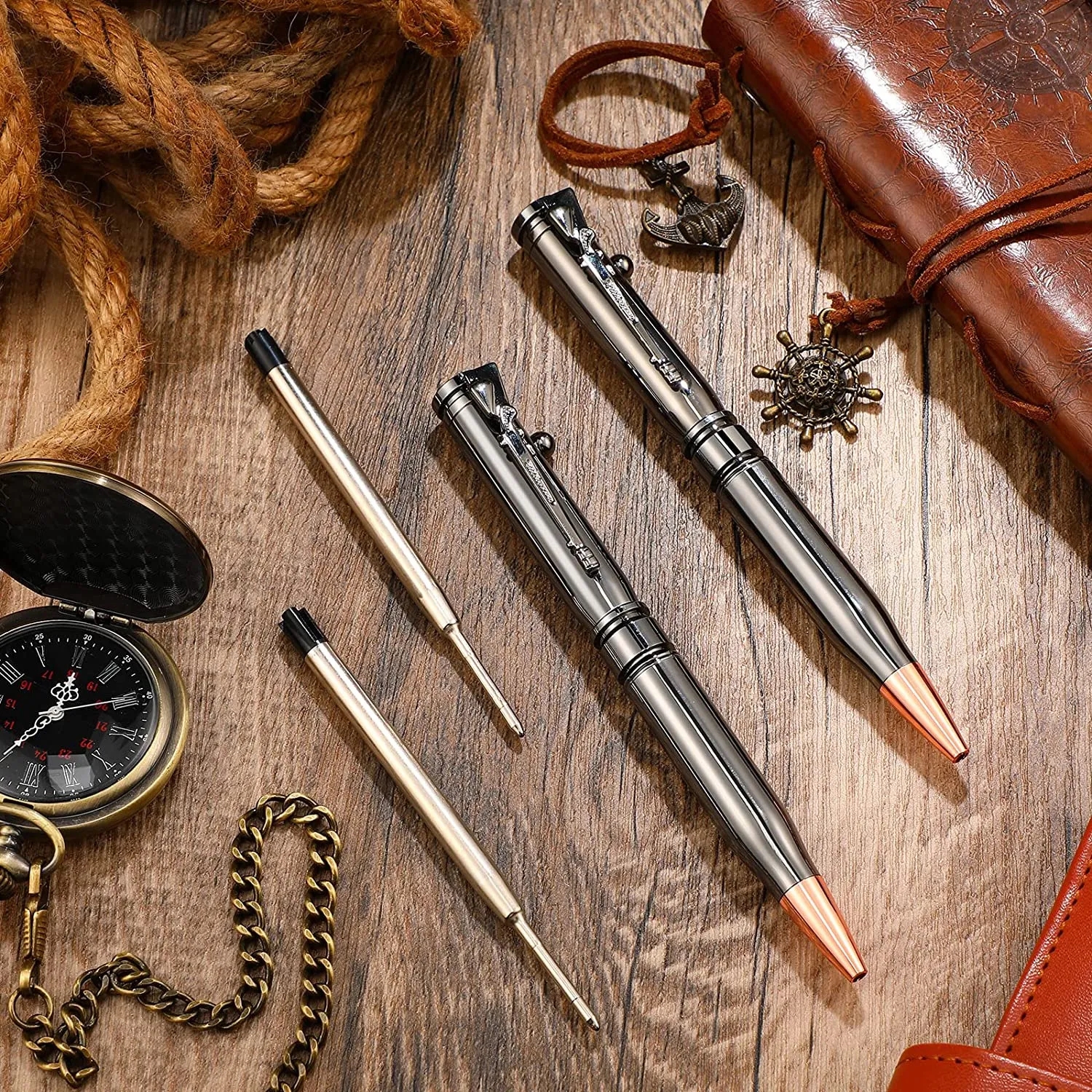 Gun Pen Brass Bullet Pen 6