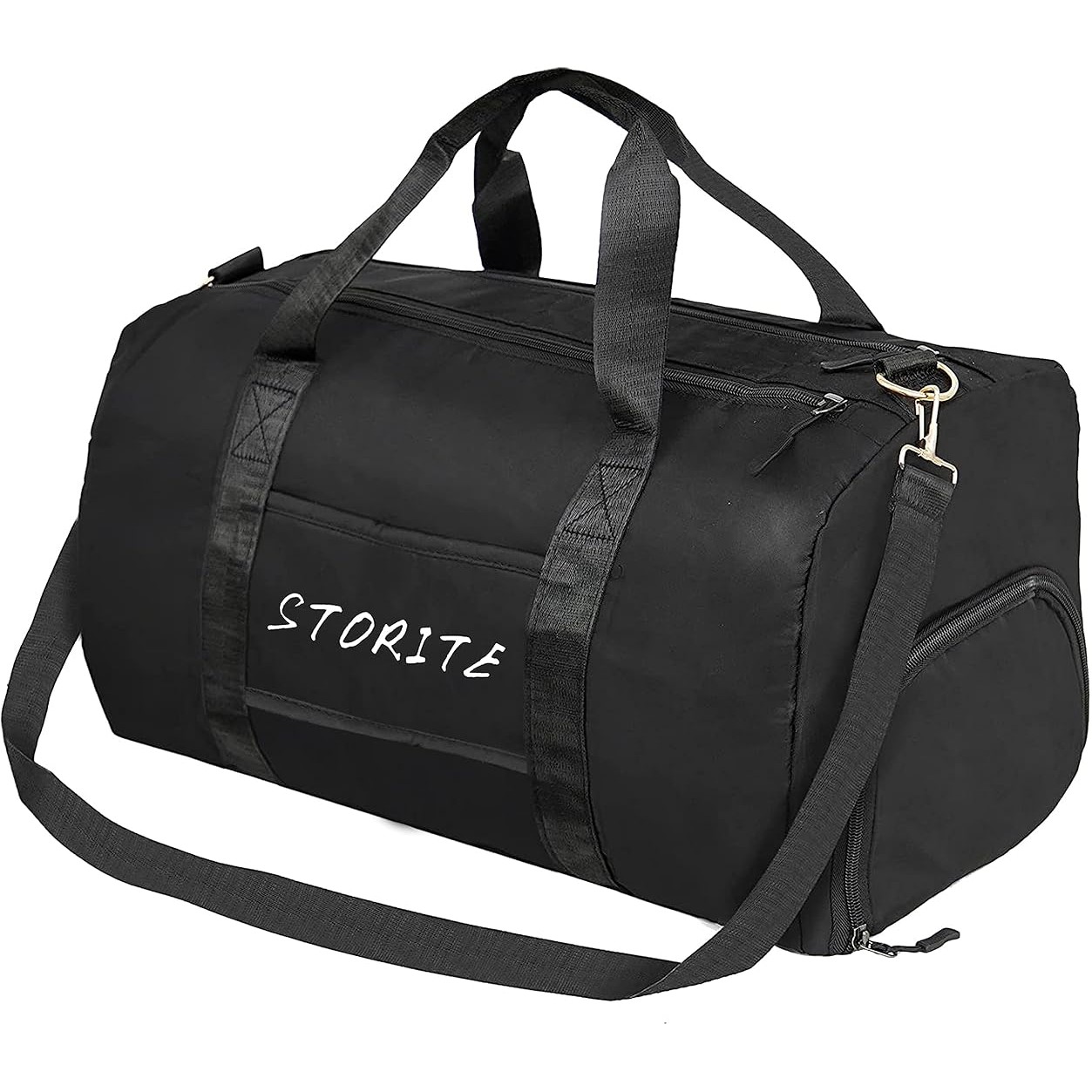 Dry Wet Compartment Gym Duffel Bag 17" X 10" X 8" 4
