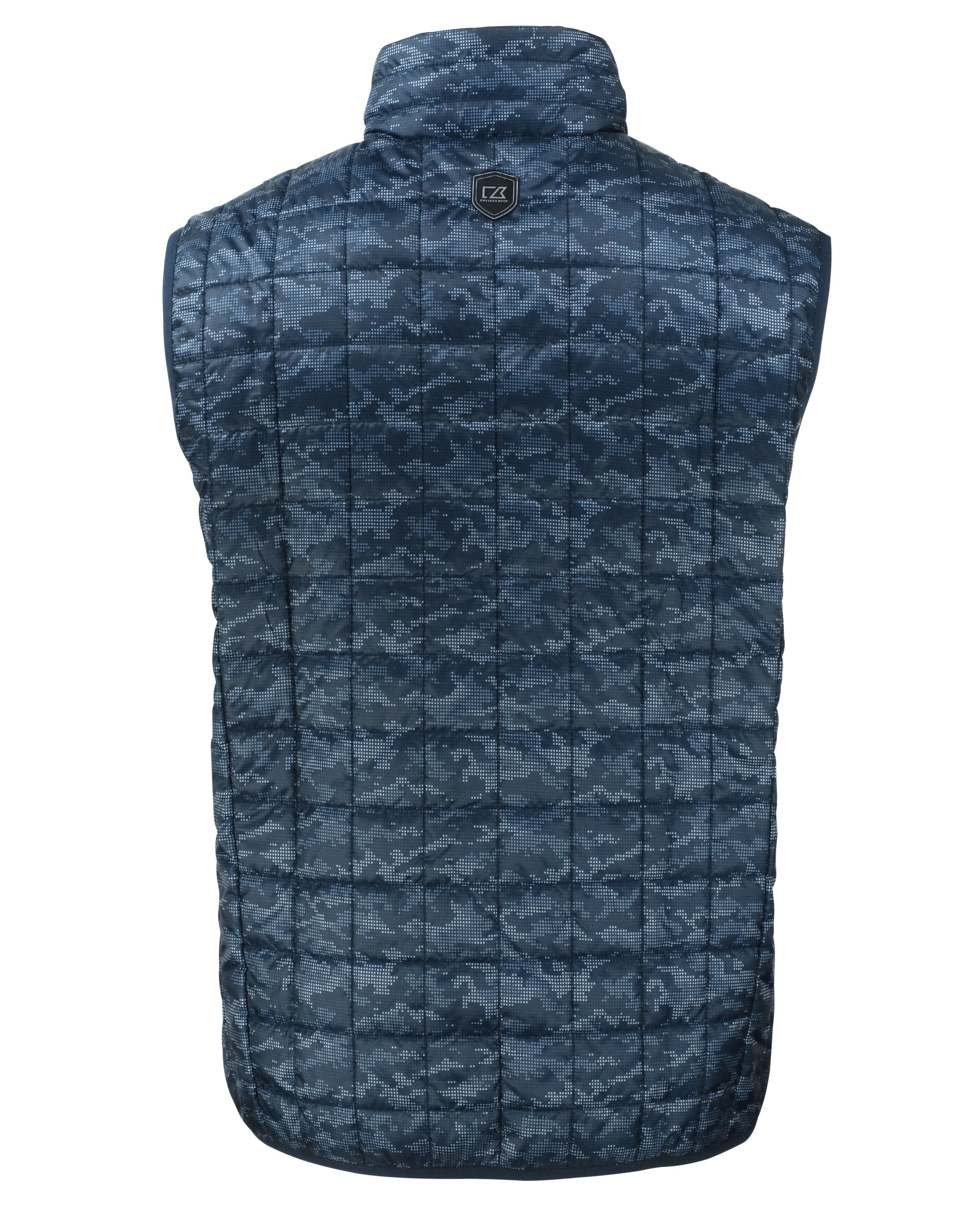 Cutter & Buck Rainier Recycled Insulated Printed Puffer Mens Full Zip Vest 14