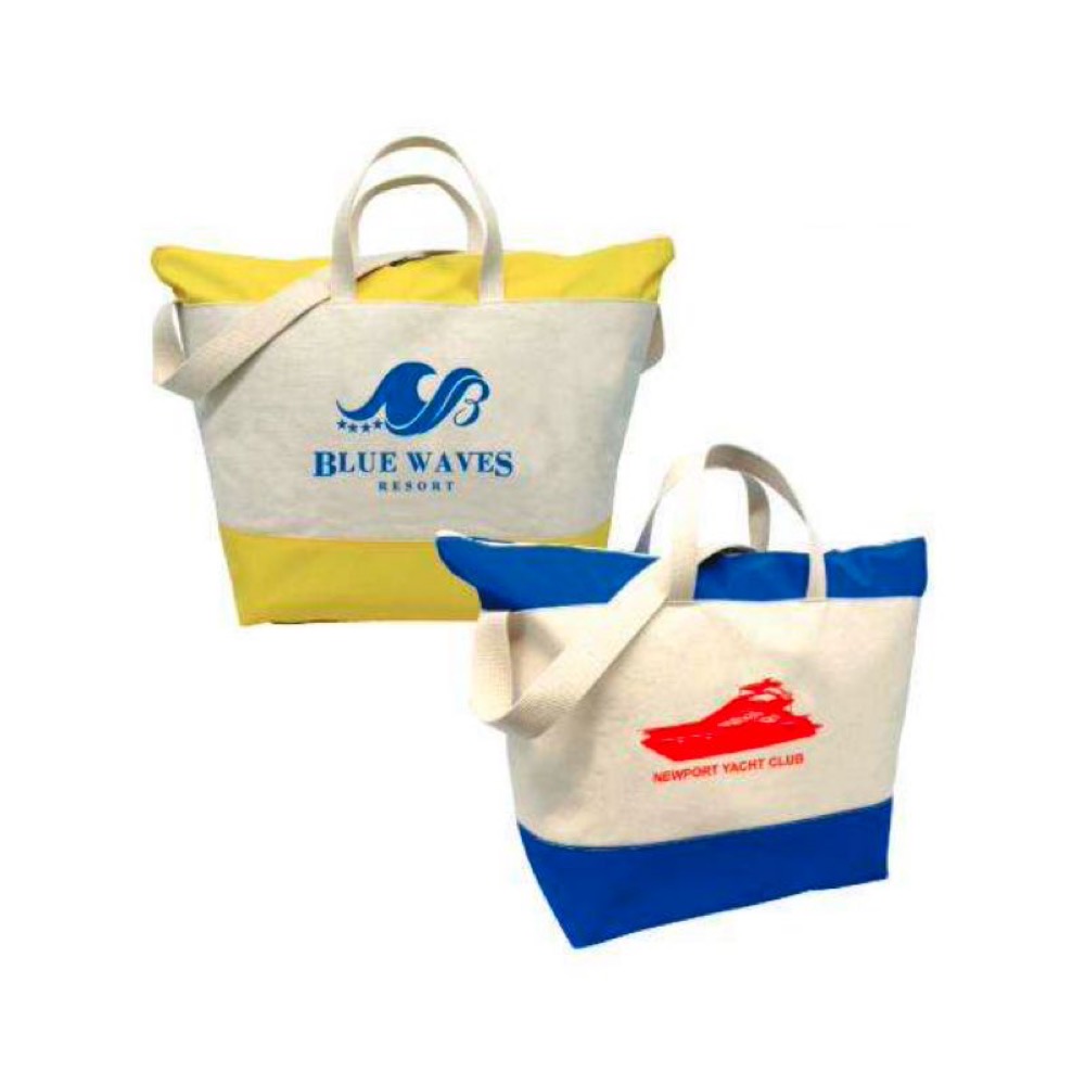 15 Oz. Natural Cotton Block Island Beach Tote 3
