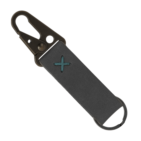 Busker Leather Keychain with Antique Nickel Carabiner 71