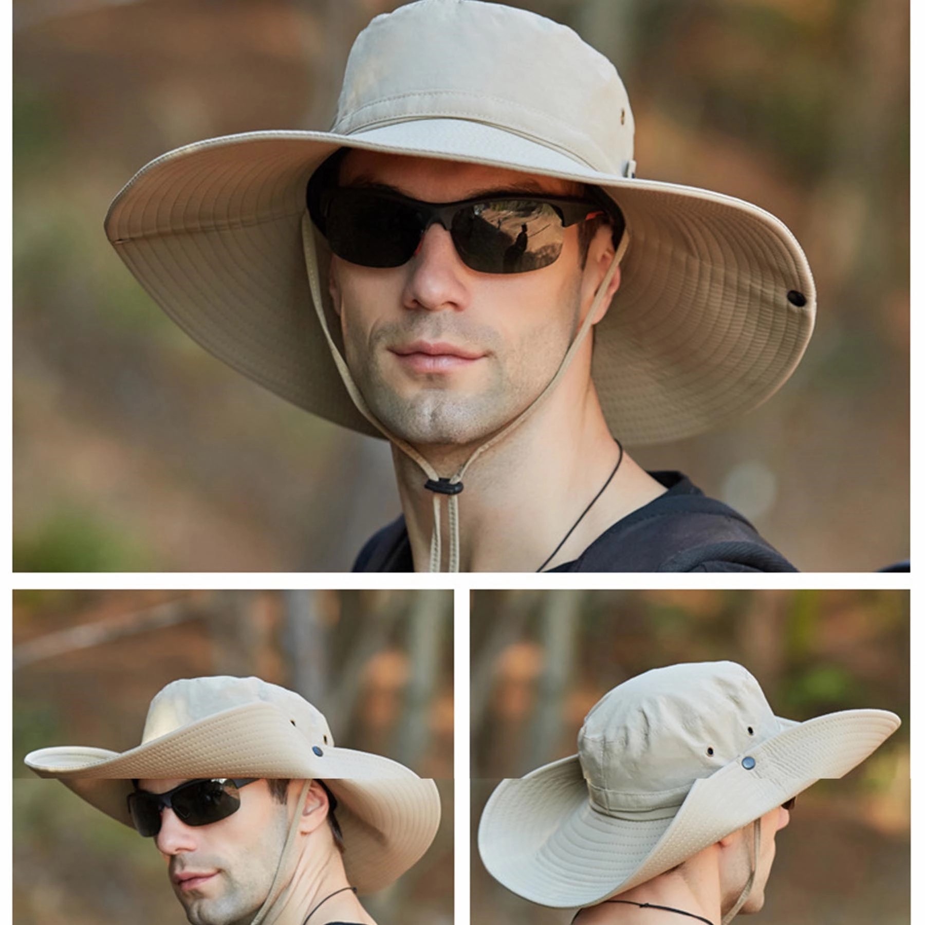 Waterproof Wide Brim Bucket Hat 2