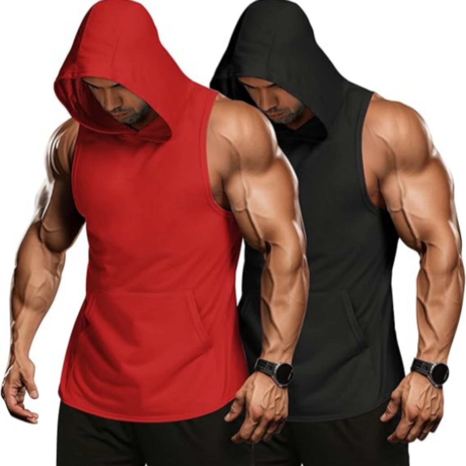 Workout Hoodie Muscle Fitting Sleeveless Shirt 7