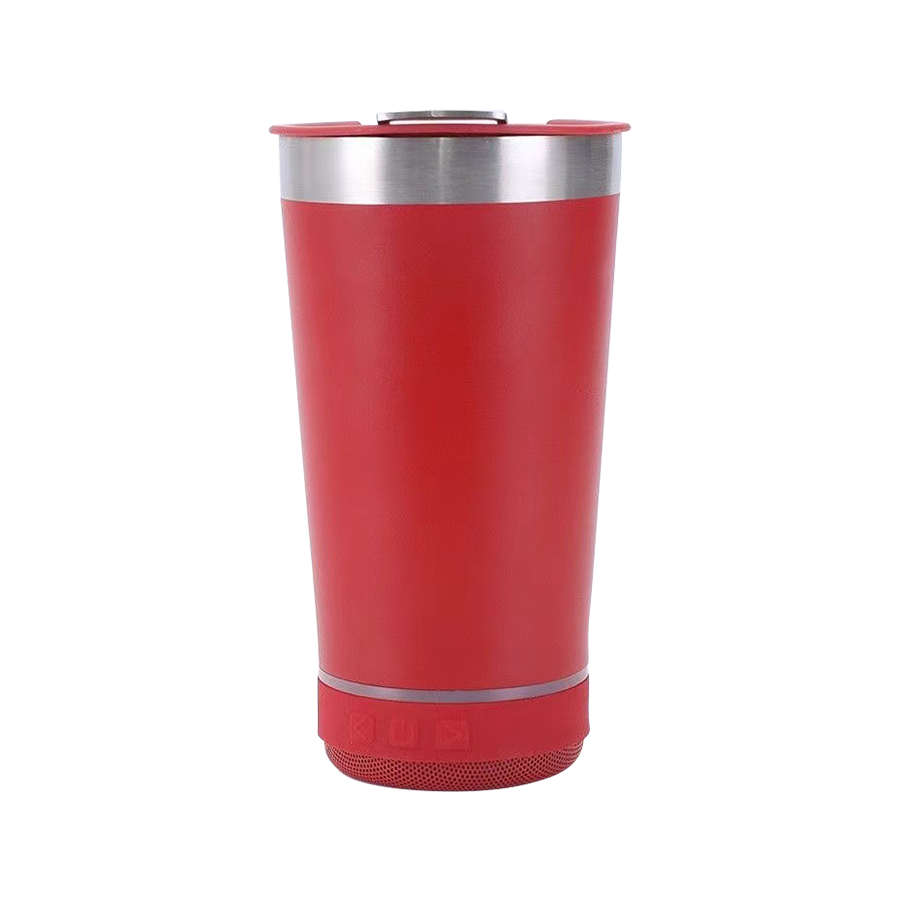 ArticFire 16oz Stainless Steel Tumbler with Wireless Bluetooth Speaker Base & Bottle Opener Cap 12