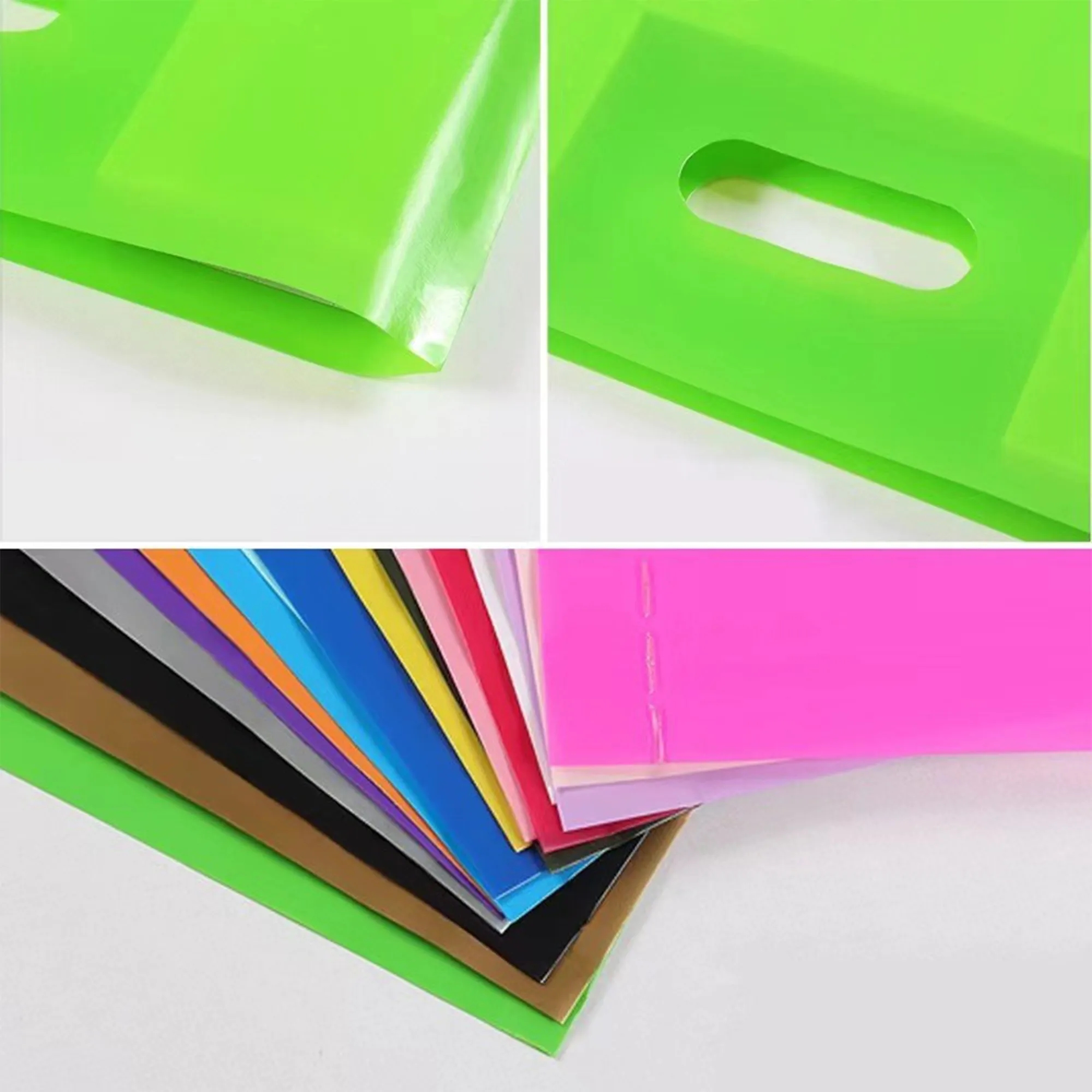 Die Cut Foldable Reinforced Plastic Bag MOQ500pcs 3