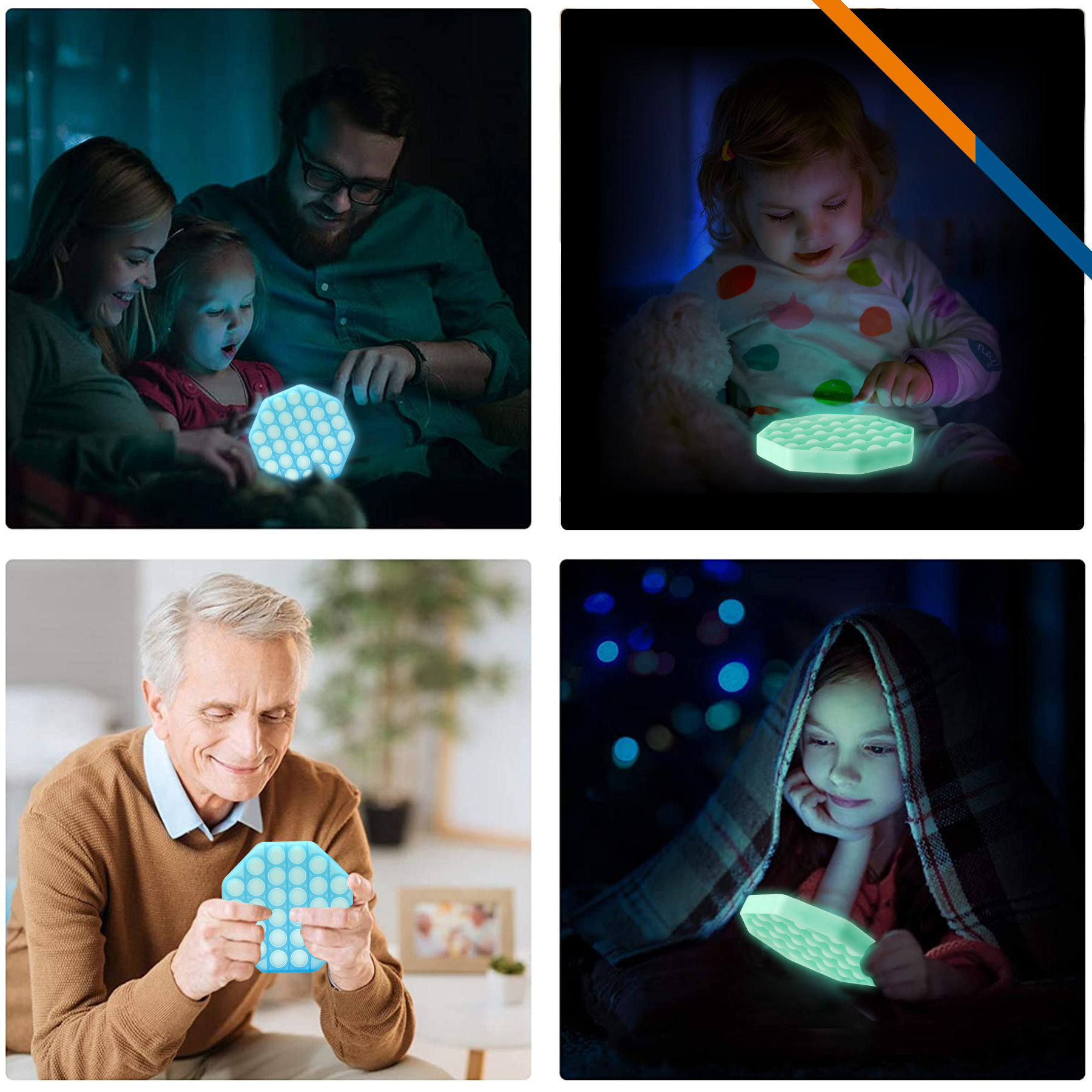 Luminous Octagon Push Pop Bubble 2