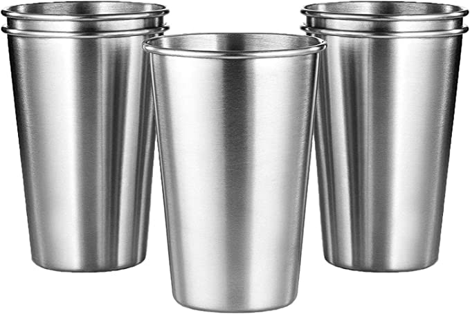 9 OZ Stainless Steel Pint Shatterproof Cup Tumblers 2