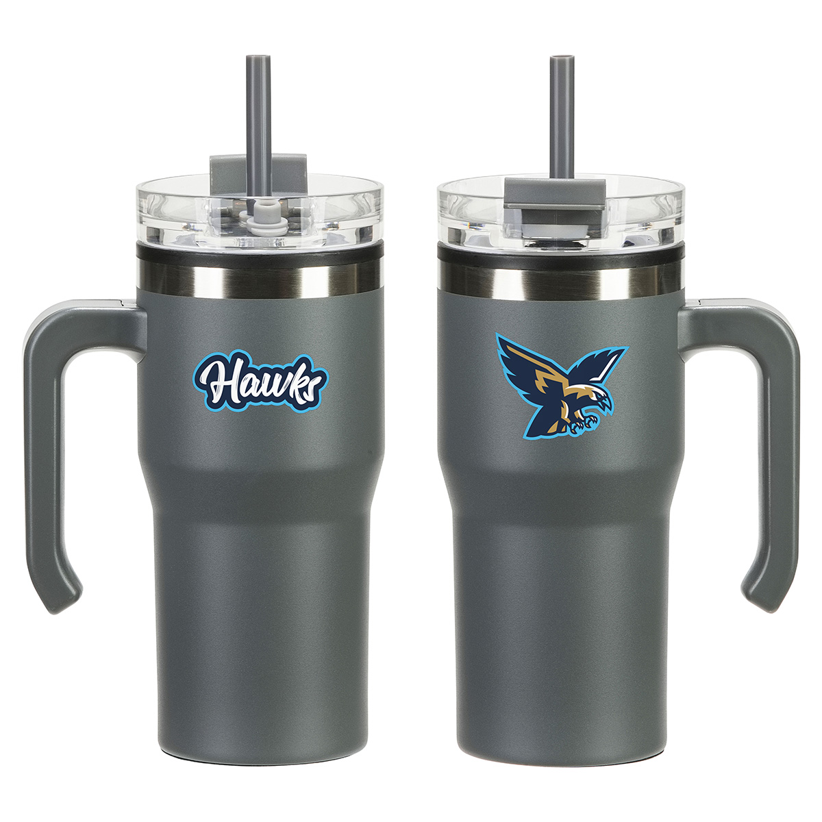 Outback 20 oz Stainless Steel/Polypropylene Mug with Lid and Straw 43