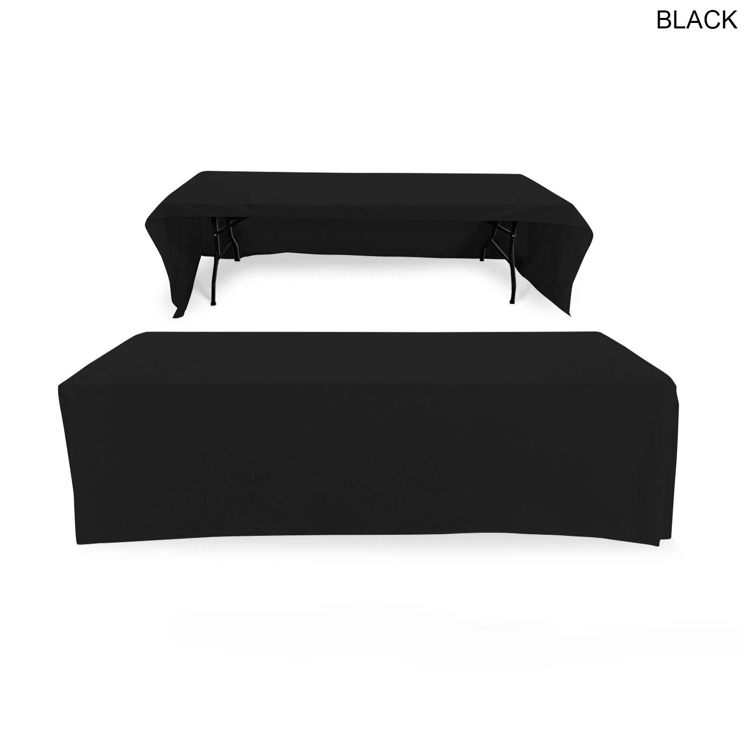 Polycotton Twill Table Throw for 8' Table, Drape style, 3 sided, Open Back, Heat Transfer logo 4