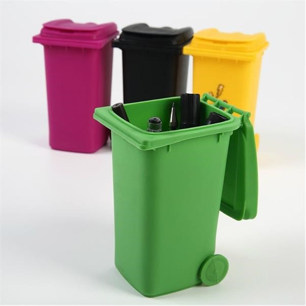 Mini Desktop Trash Can Pen Holder 1