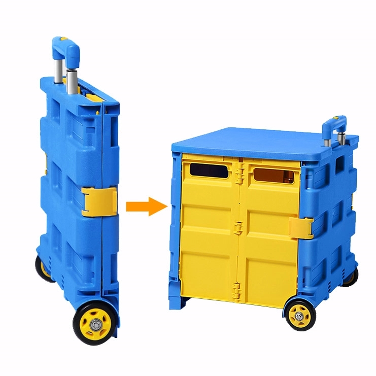 Folding Cart on Wheels with Lid Cover 3