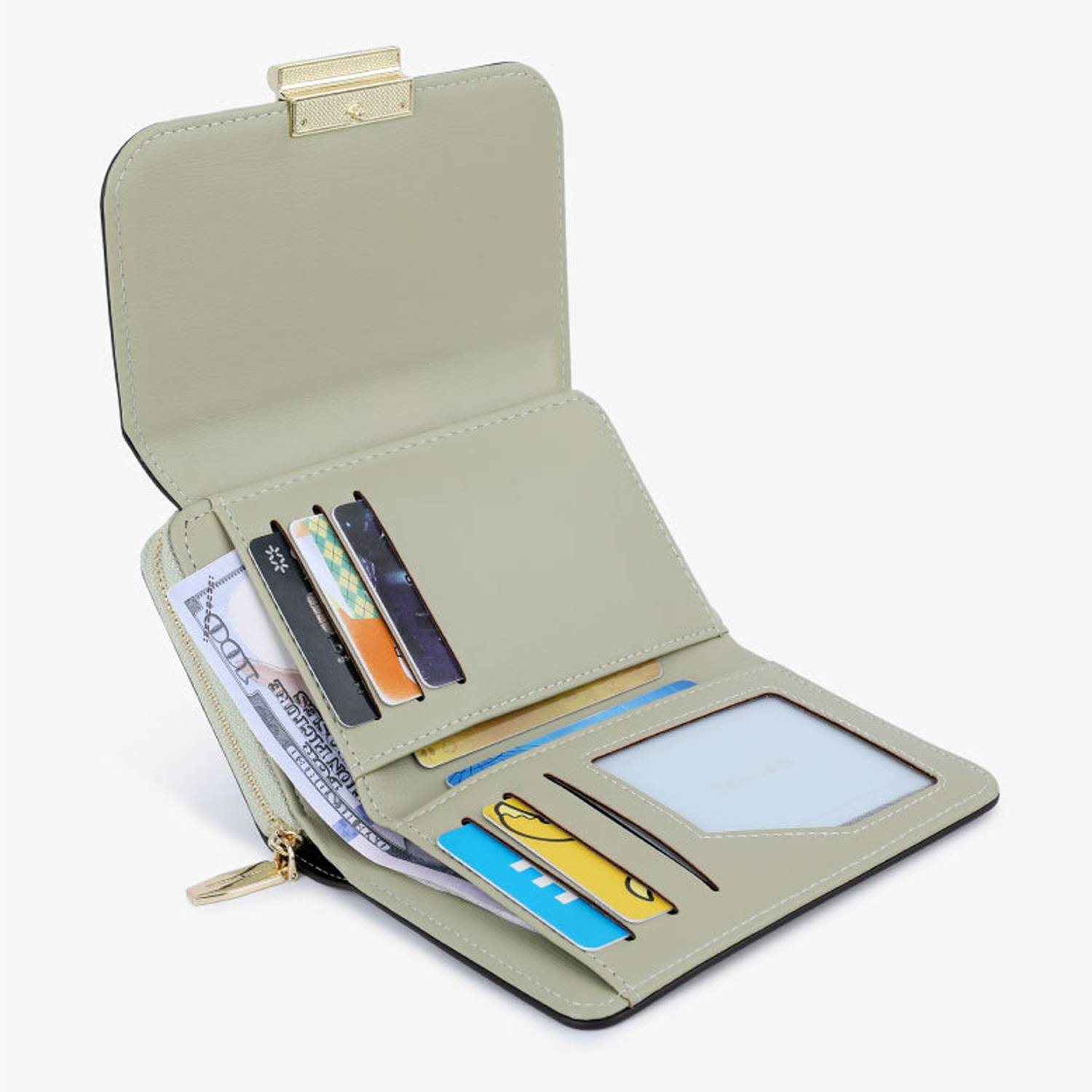 PU Leather Trifold Women Wallet 13