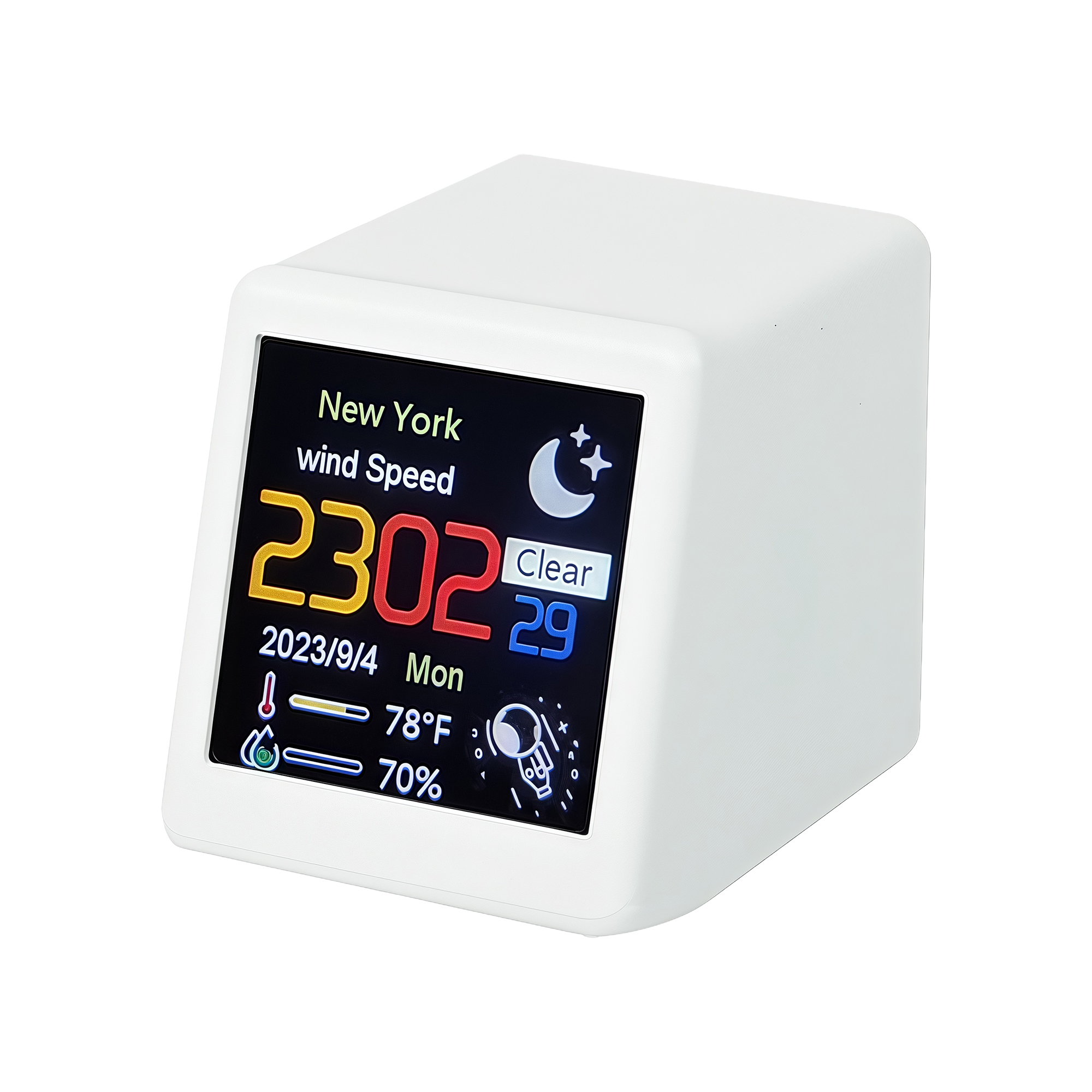 Smart Desktop Digital Clock with WiFi Weather Station 4