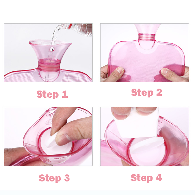 2000ml Transparent Hot Water Bottle Hot Water Bag 13