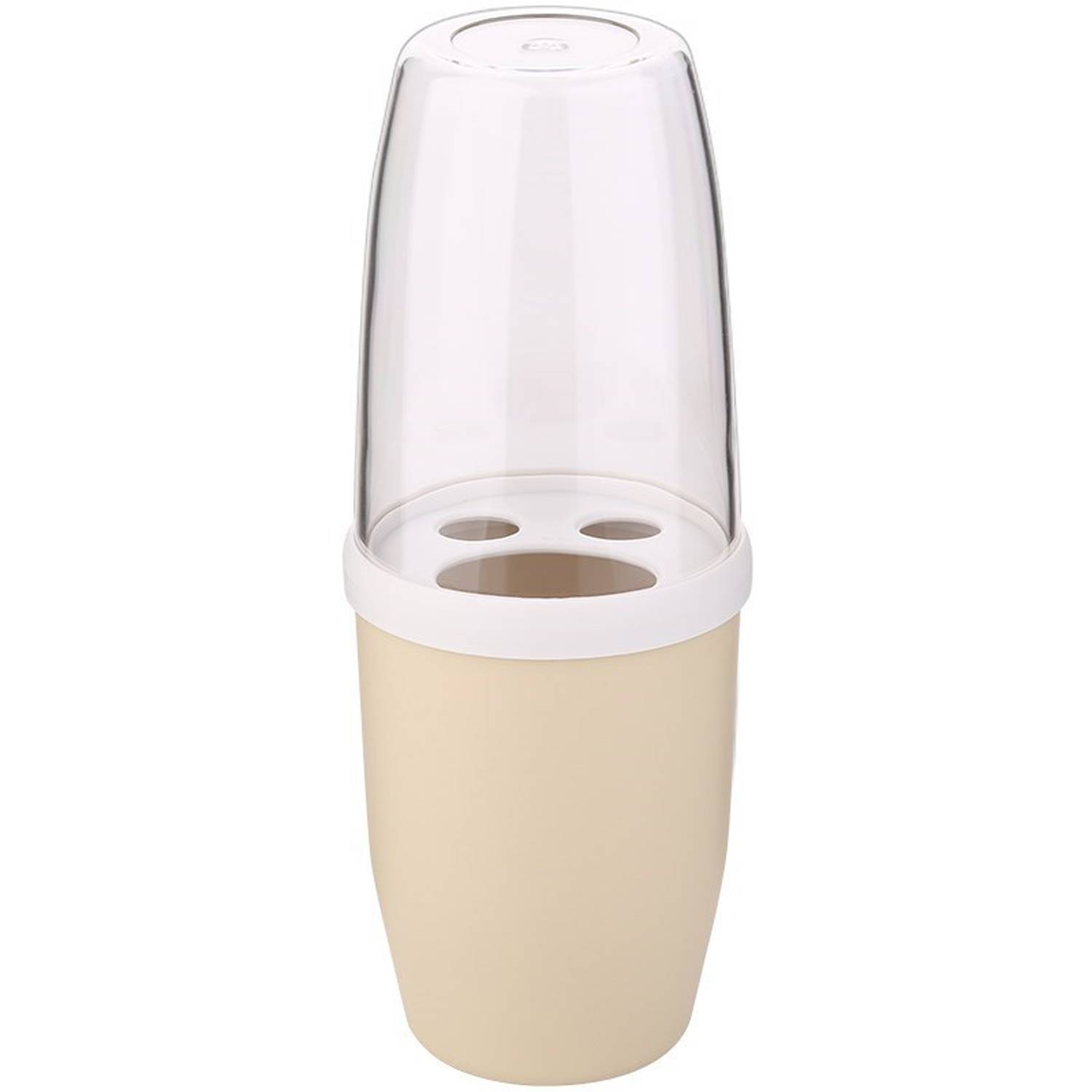 Portable PP Toothbrush Case Travel Storage Cup w/ Lid 5