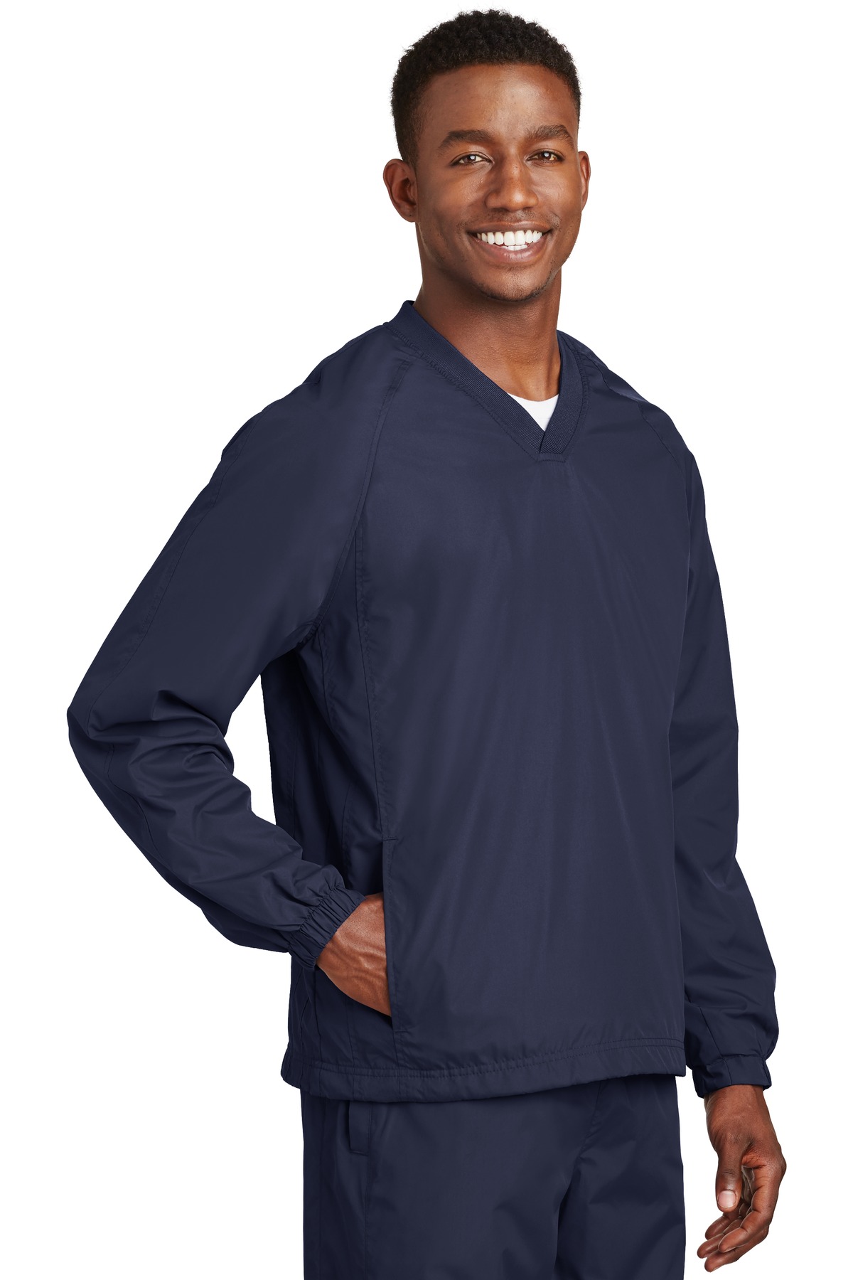 Sport-Tek V-Neck Raglan Wind Shirt. JST72 35
