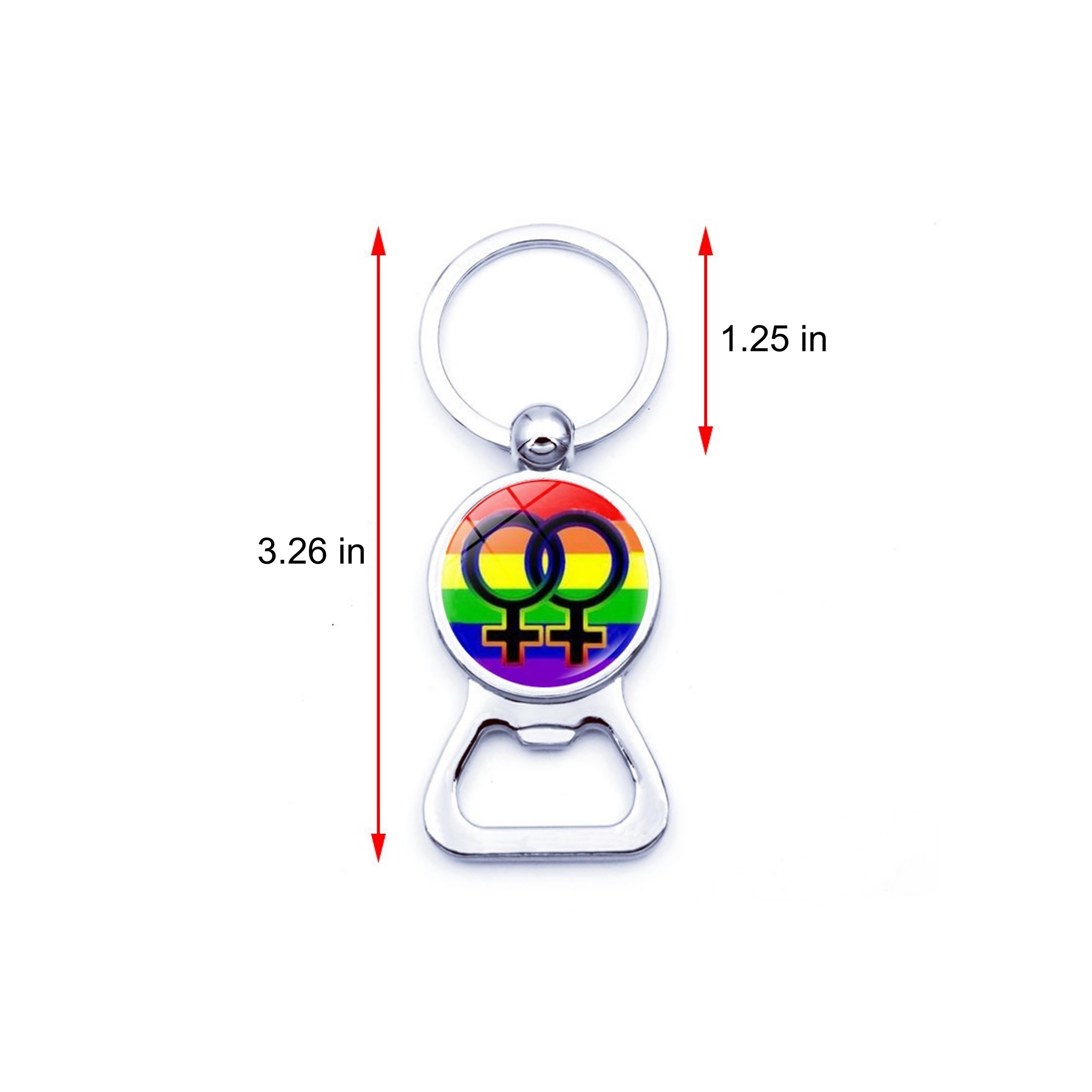 Rainbow Bottle Opener Keychain (direct import) 3