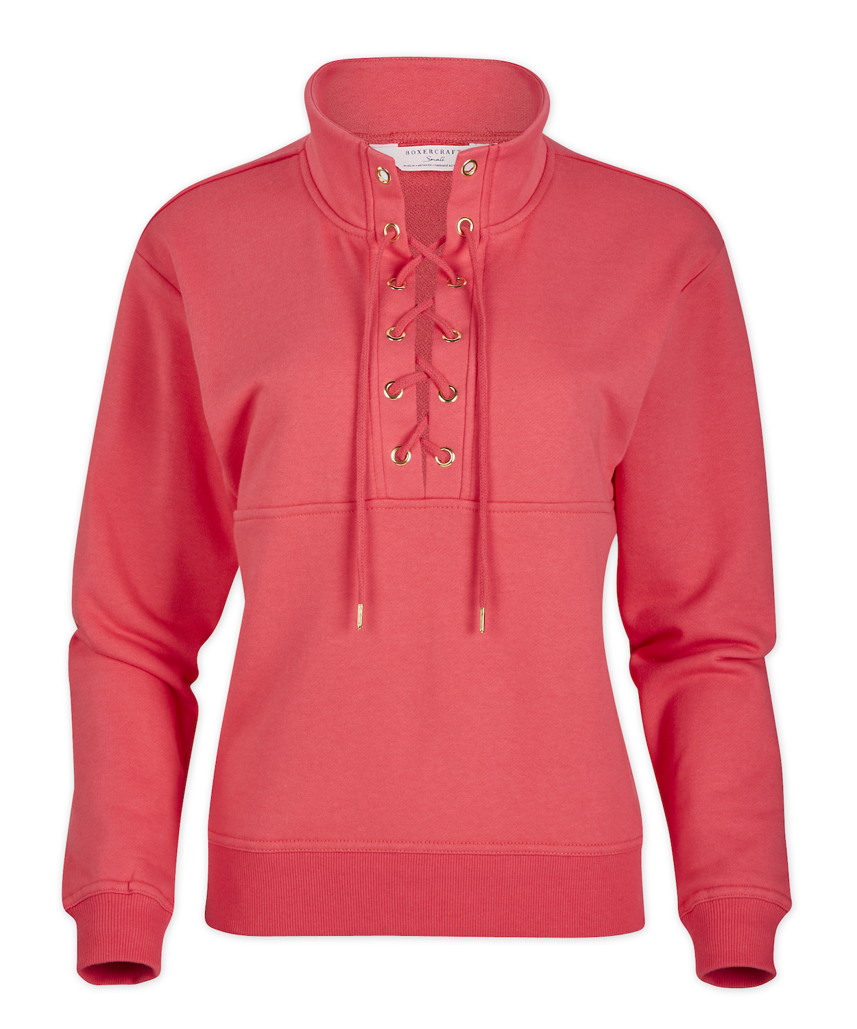 BOXERCRAFT WOMEN'S LS LACE UP PULLOVER 8