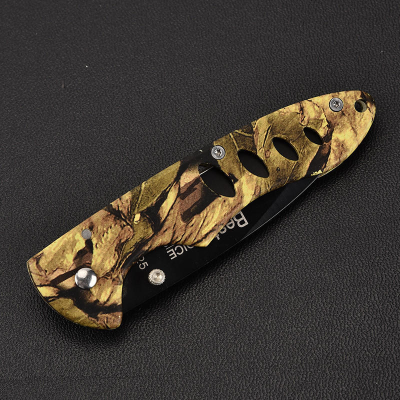 Camouflage Stainless Steel Folding Pocket Knife 7