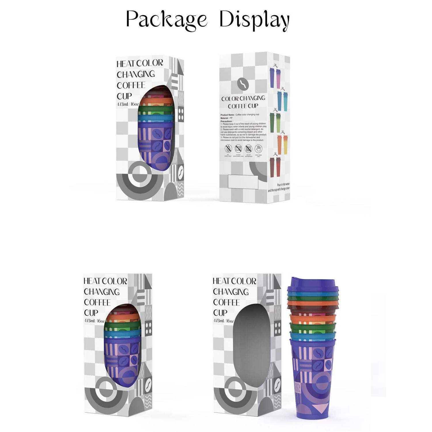 16oz Color-Changing PP Cup – BPA-Free & Durable 10