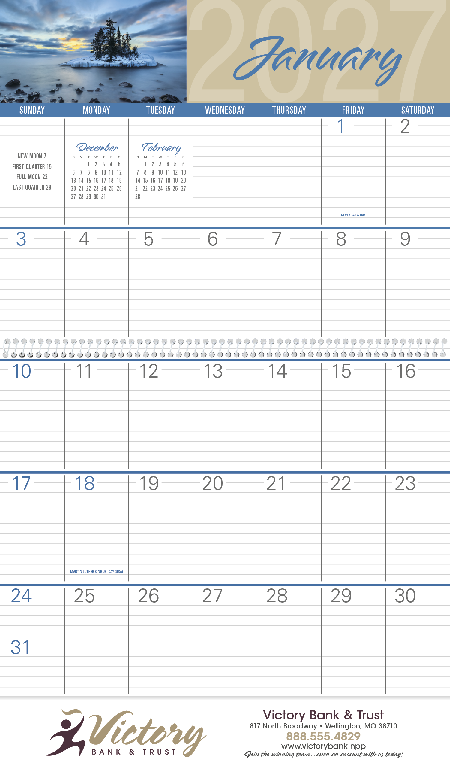 Triumph® Calendars Scenes of America Big Block Memo Calendar 72