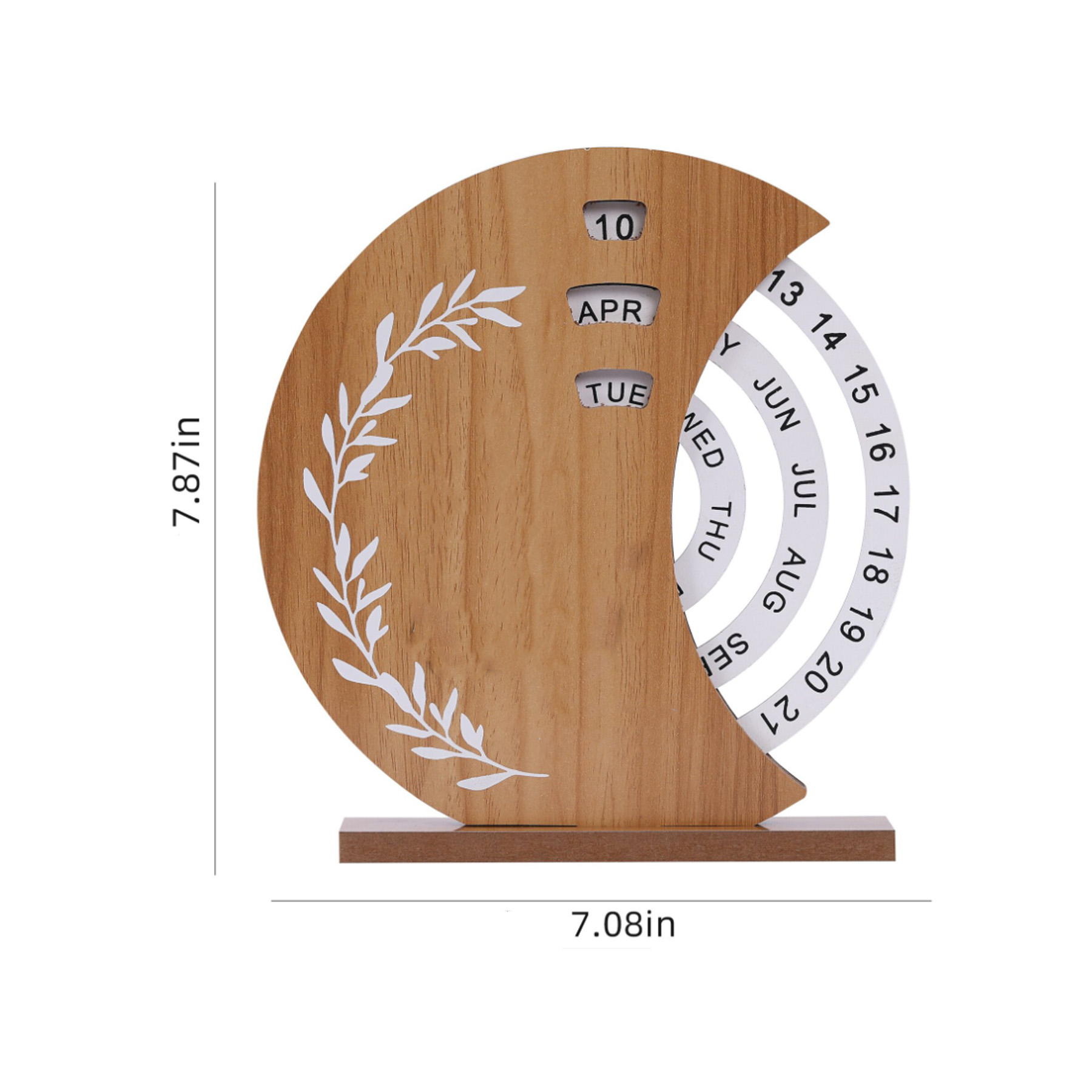 Wooden Creative Manual Rotating Calendar 4
