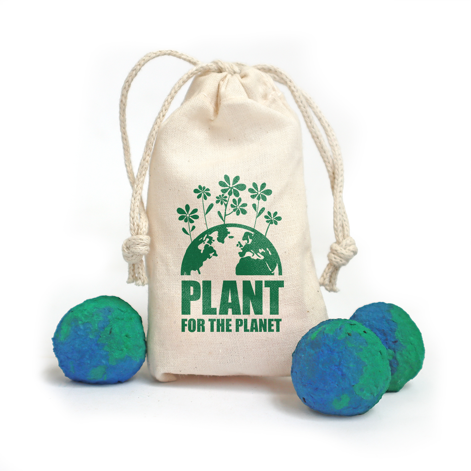 Earth Day Seed Bombs Muslin Bag 3 4