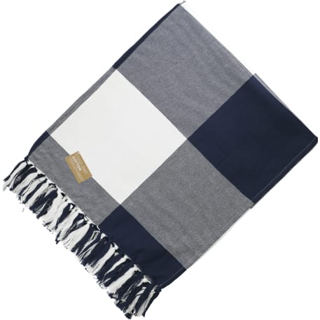 Field & Co. 100% Organic Cotton Check Throw Blanke 48