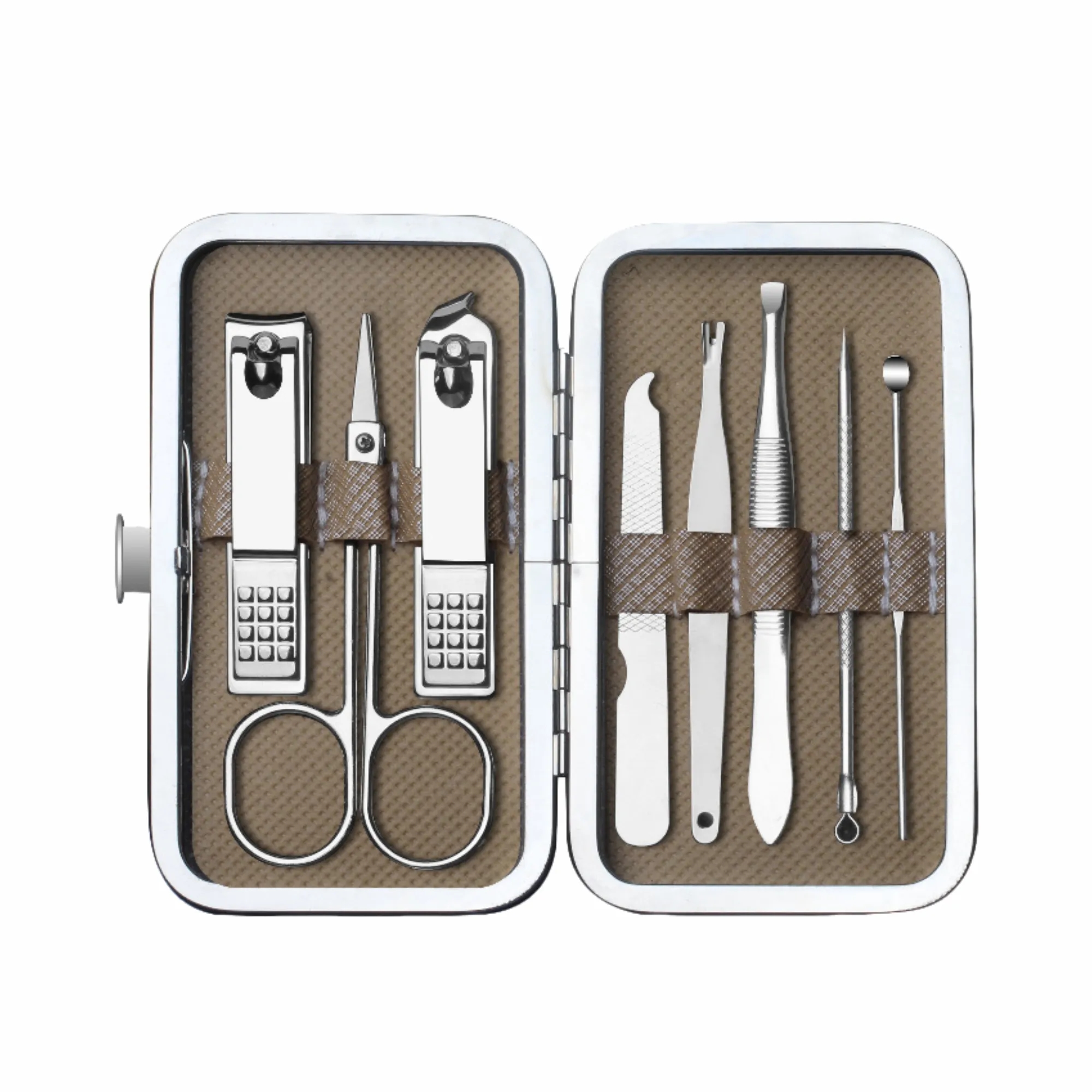 Portable 8-Piece Stainless Steel Nail Care Kit 1