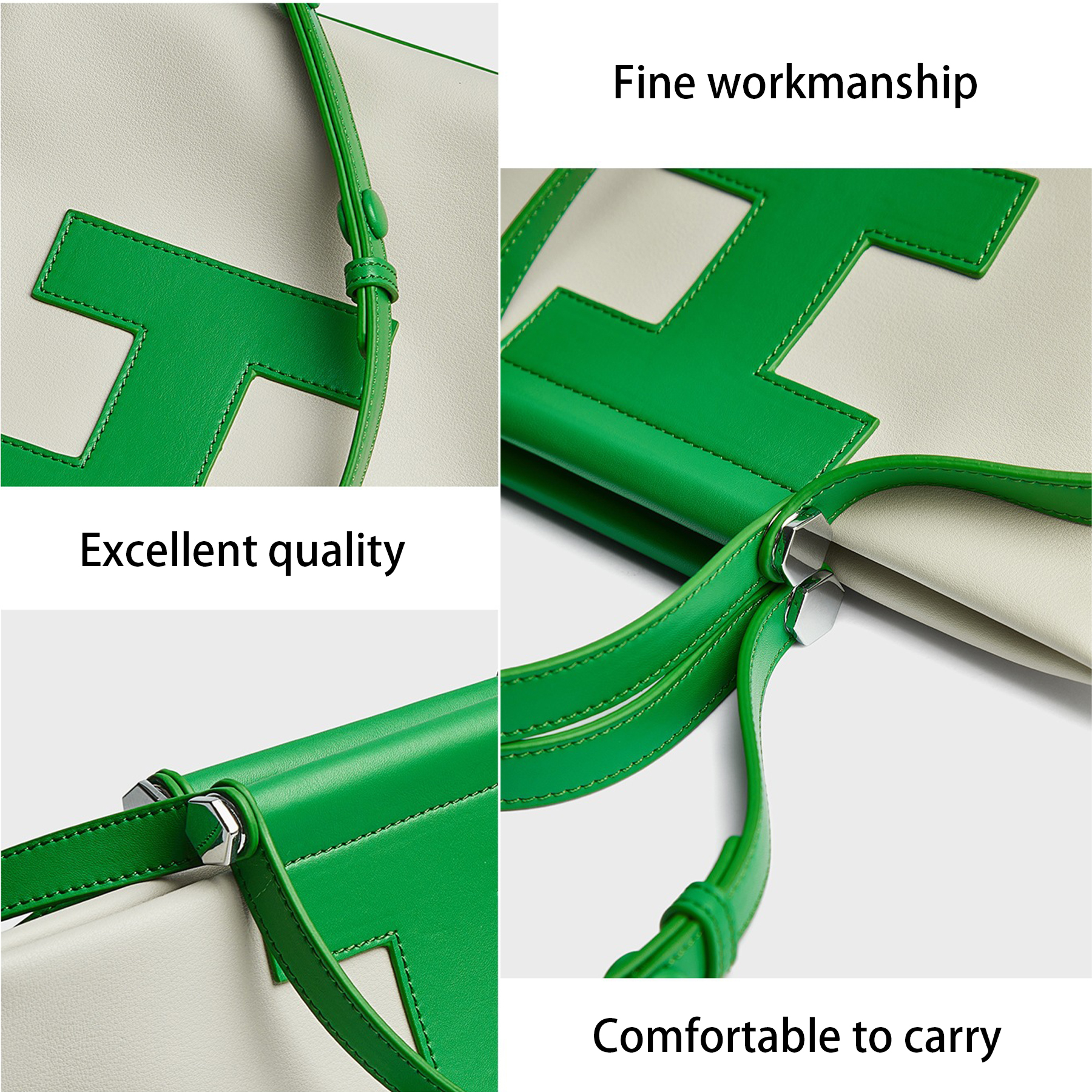 Genuine Leather Large capacity shoulder tote bag 3