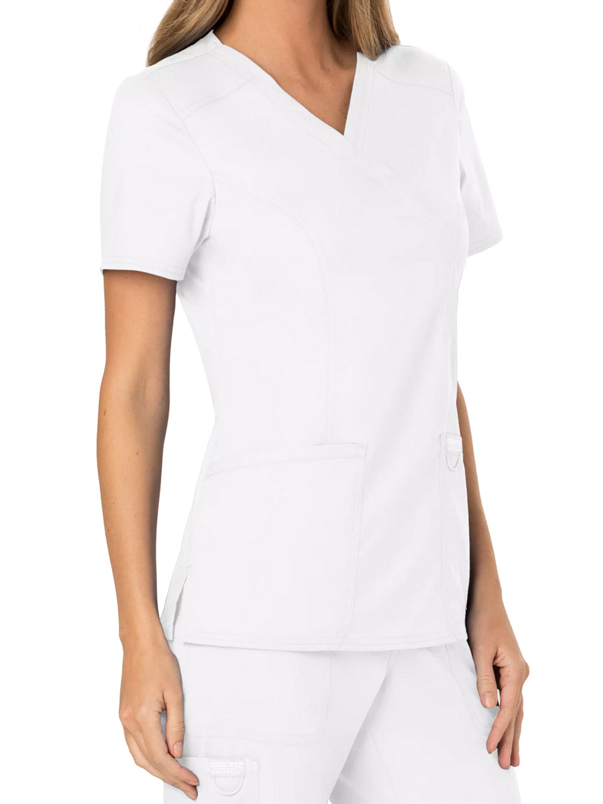 Cherokee - Workwear Revolution - Women's 2-Pocket Mock Wrap Top 81