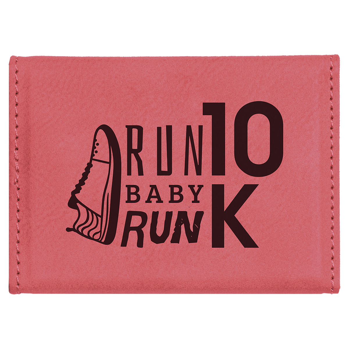 Pink Leatherette Business Card Holder
