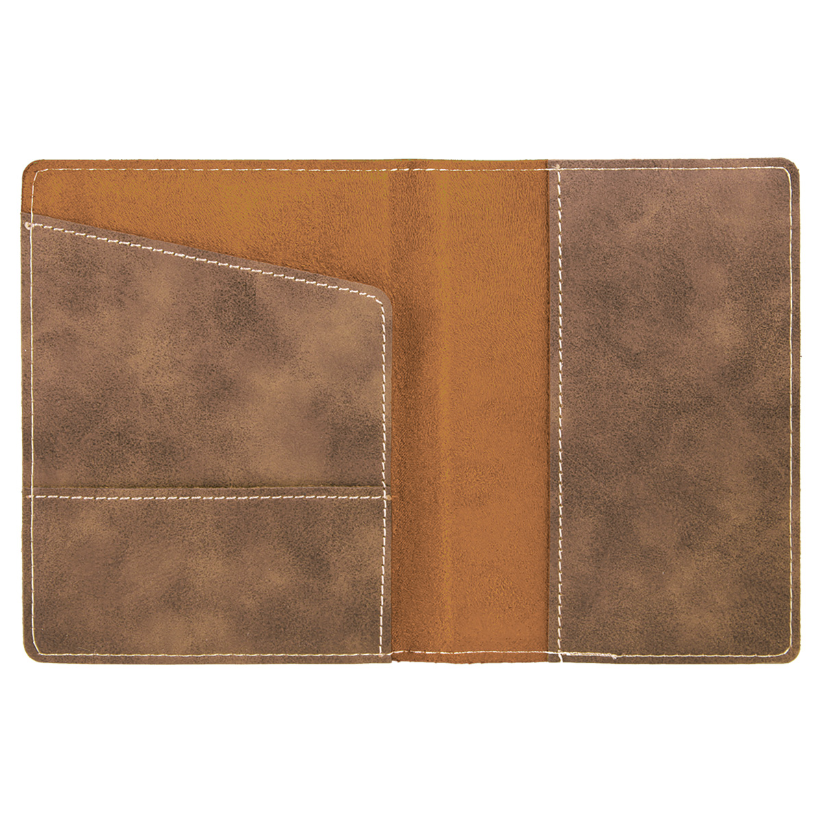 Rustic/Gold Leatherette Passport Holder 4