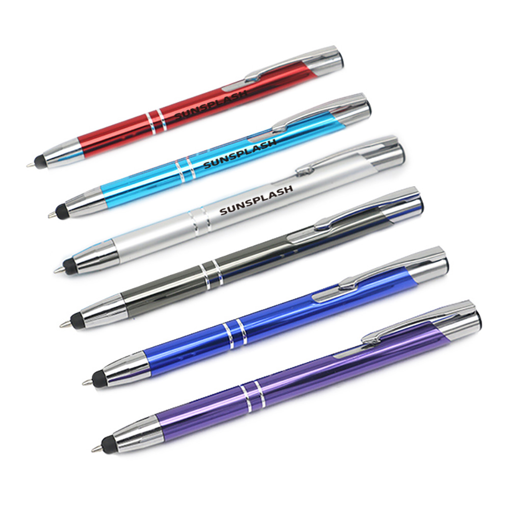 Multicolor Mental Ballpoint Pen with LED Light - Customized Logo 2