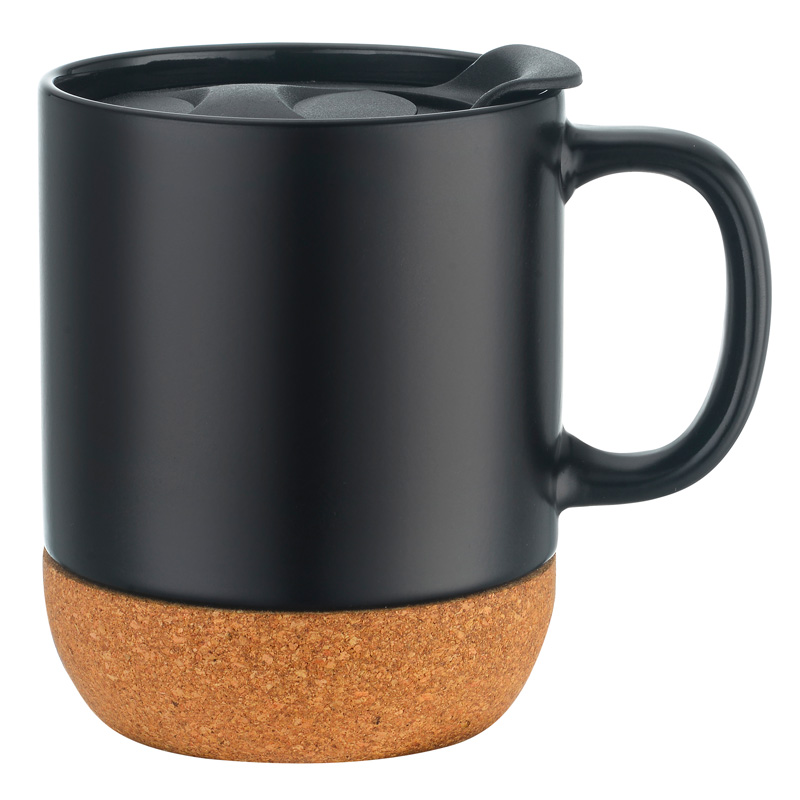 12oz. Cork Base Ceramic Mug with Lid 3