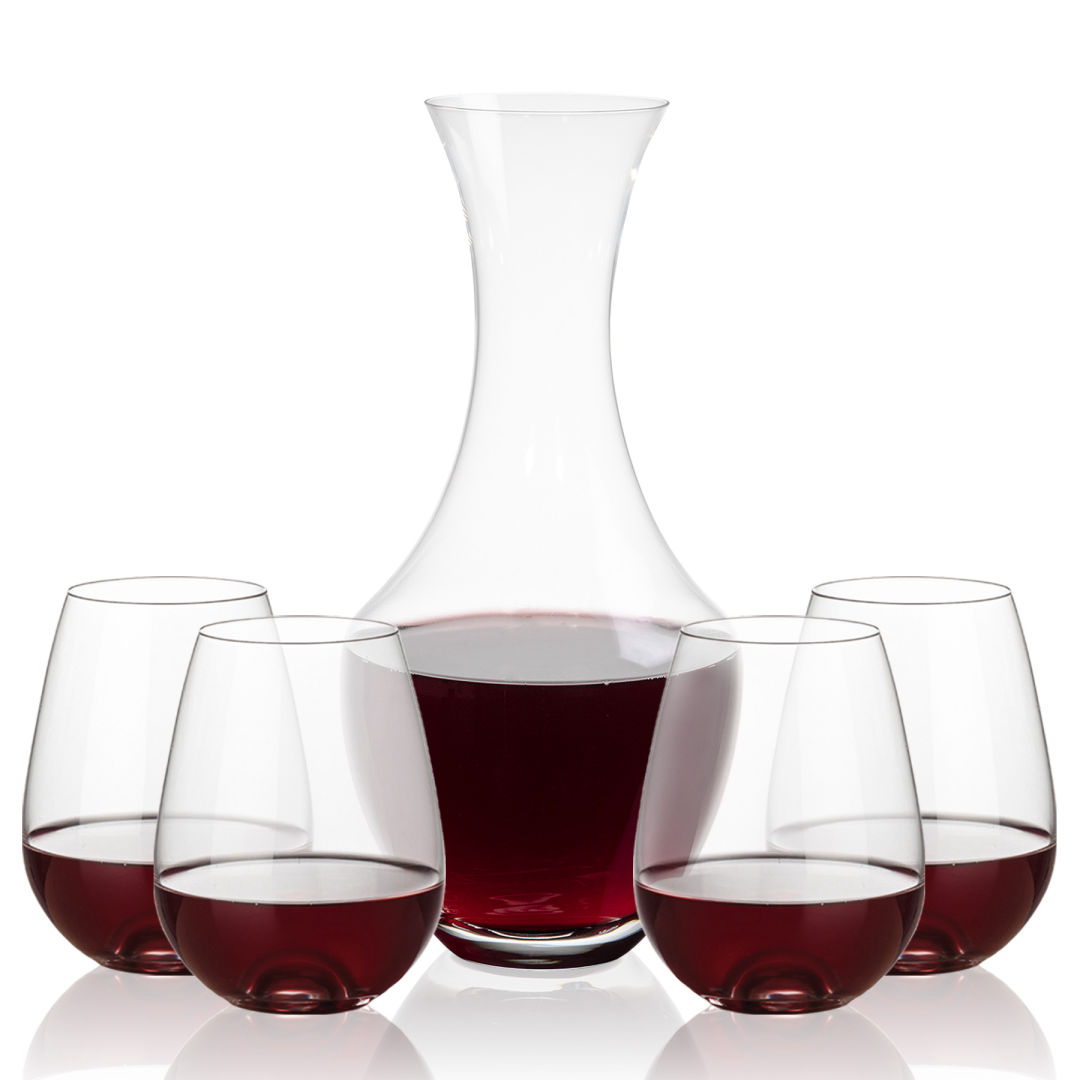 Oldham Carafe & Edderton Stemless Wine 8