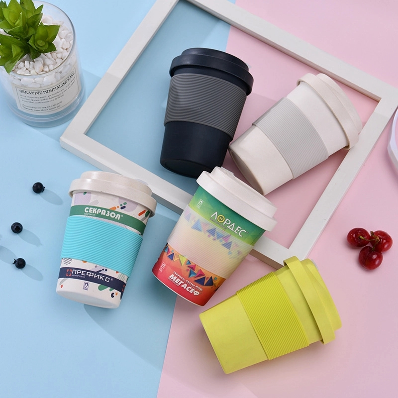 Custom 12 oz Bamboo Fiber Coffee Travel Tumbler 7