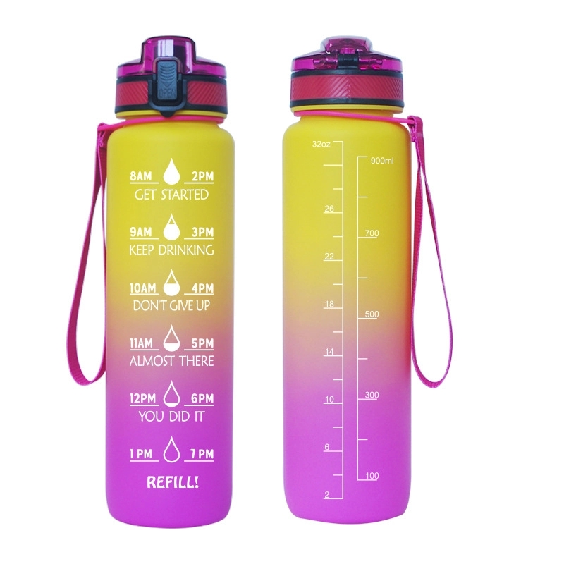 32oz Leakproof Motivational Sports Water Bottle 6