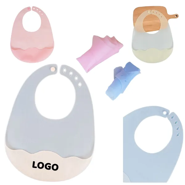 Waterproof Silicone Baby Bib with Soft Infant Feeding Cover 2