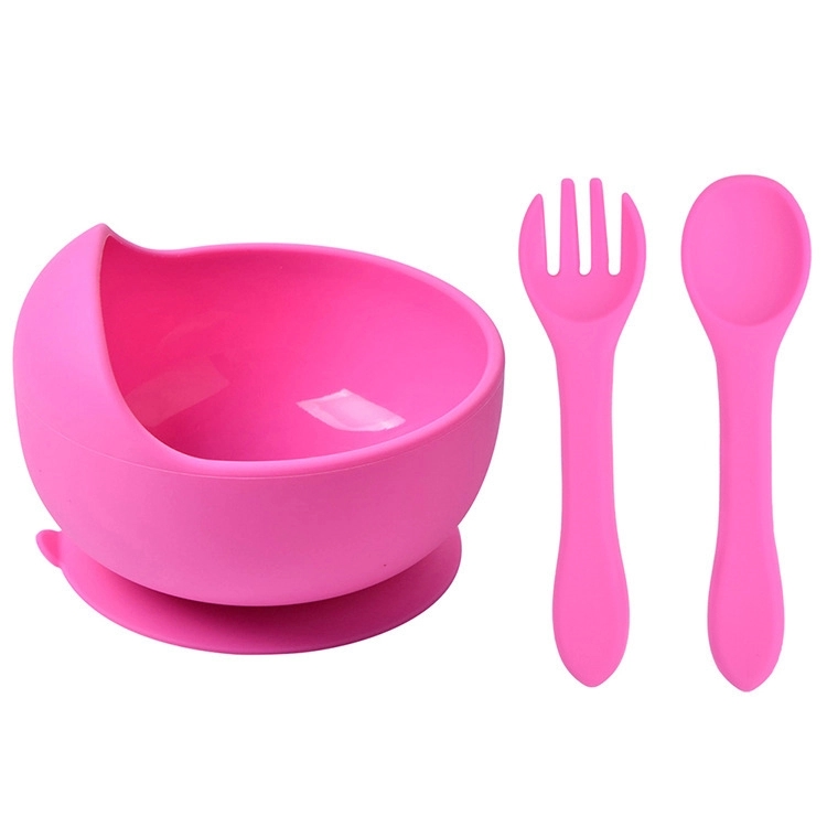 Silicone Suction Bowls for Baby with Spoon and Fork 1
